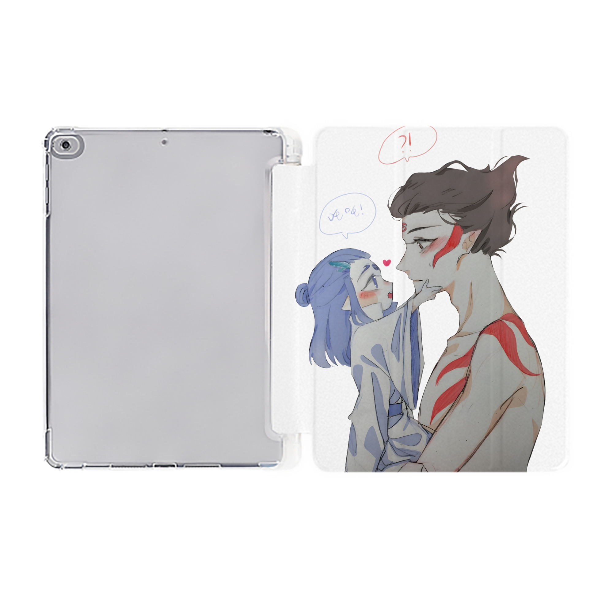 （画像用） Ne Zha 2 ナタ 魔童の大暴れ IPad ケース ペン収納付き 三つ折りスタンド PUレザー×シリコン 対応機種9.5/10.5/10.9インチ